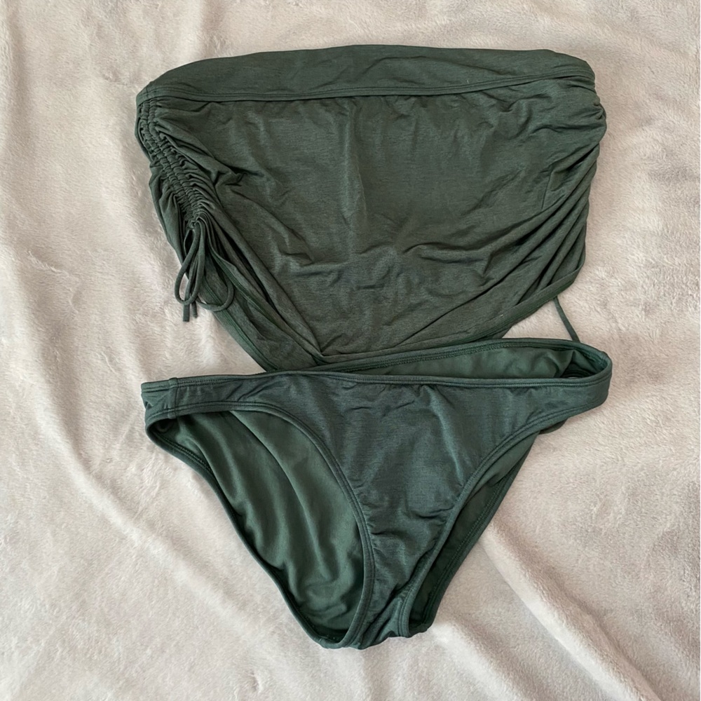 Athleta set of 2 dark green swim bottoms